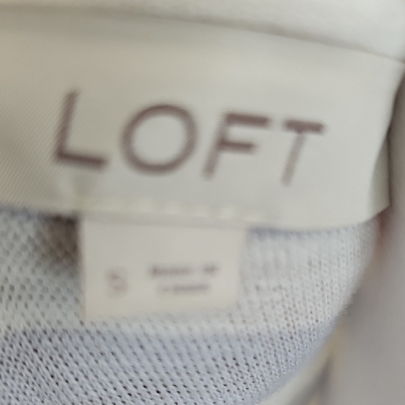 LOFT Cream and Gray Striped Tunic - Picture 2 of 6